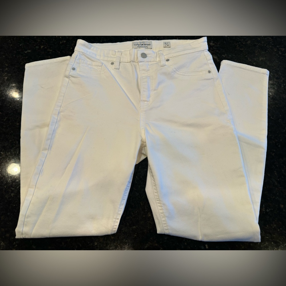 Lucky Brand Bridgette Skinny White Denim Jeans Size 8/29 - Picture 5 of 8